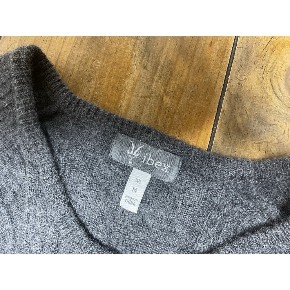 Ibex Arranmore Women's 100% Merino Wool Sweater Dress Gray Size Medium - Picture 3 of 12